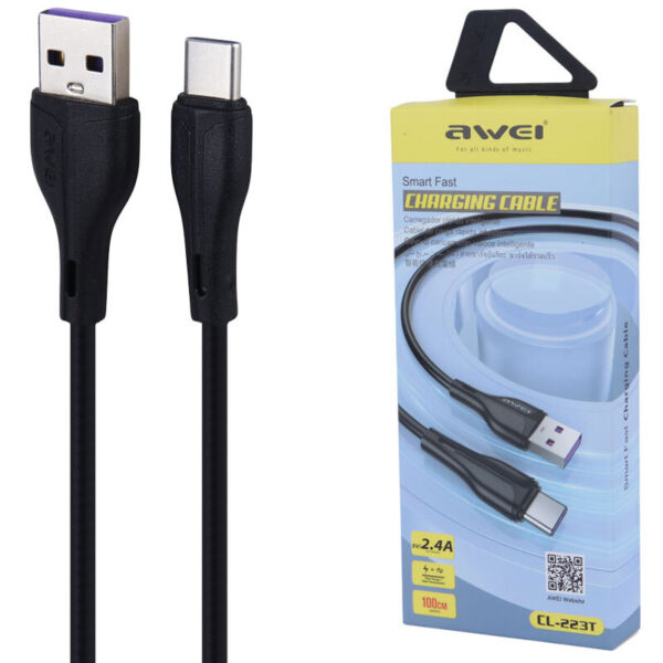 کابل تایپ سی فست شارژ 2.4 آمپر اوی CL-223T طول 1 متر