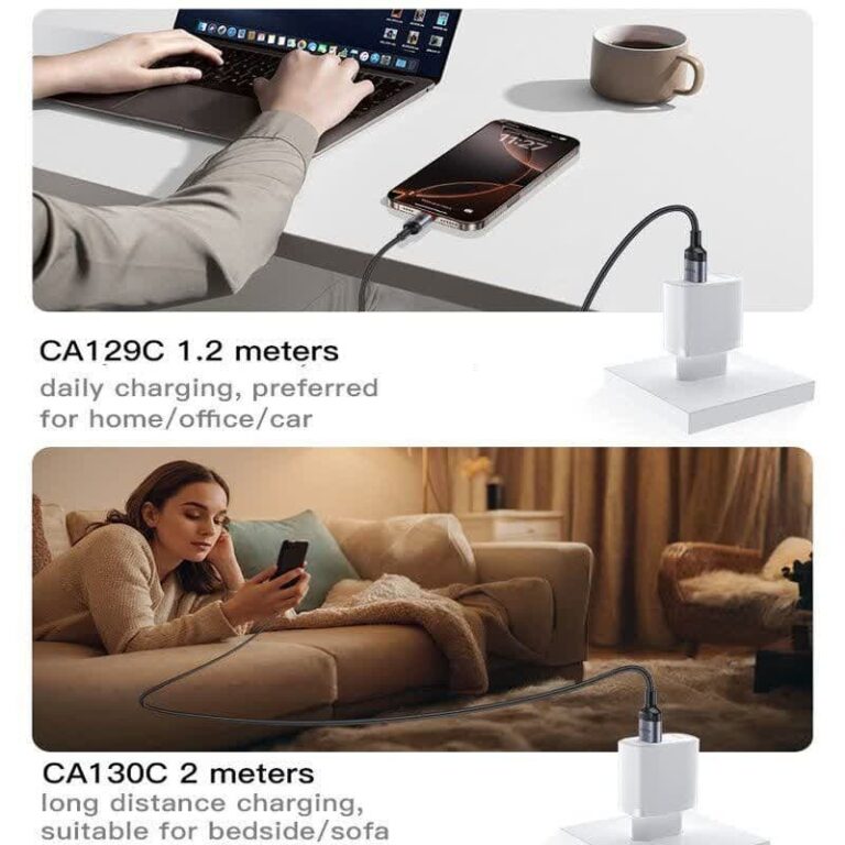 کابل تایپ سی فست شارژ 18 وات یسیدو CA129 طول 1.2 متر