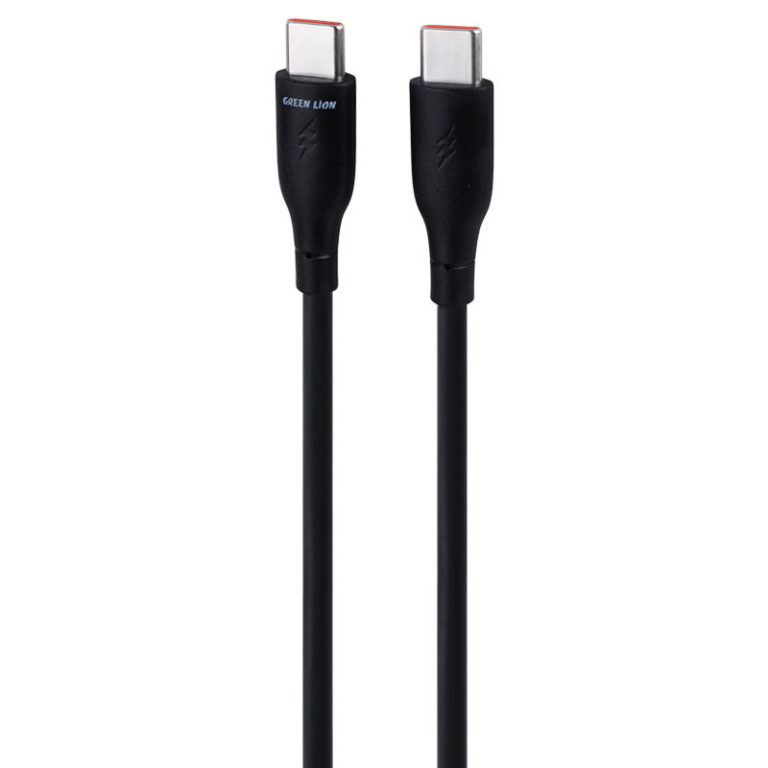 کابل دو سر تایپ سی فست شارژ 60 وات گرین لاین GNPVCUSCTCBK طول 1 متر