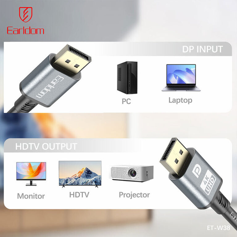 کابل Display 4K ارلدام ET-W38 طول 2 متر