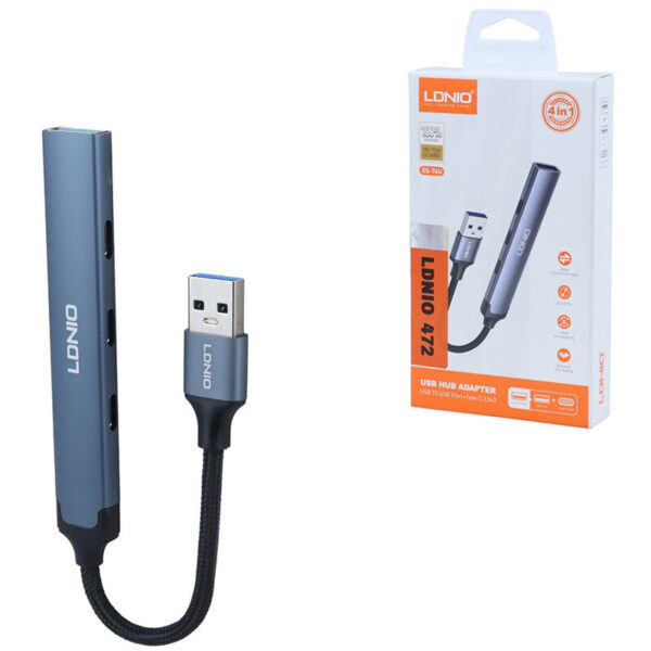 هاب 4 پورت USB 3.0 الدینیو DS-74U