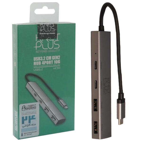 هاب 4 پورت Type-C کی نت پلاس KP-HC34