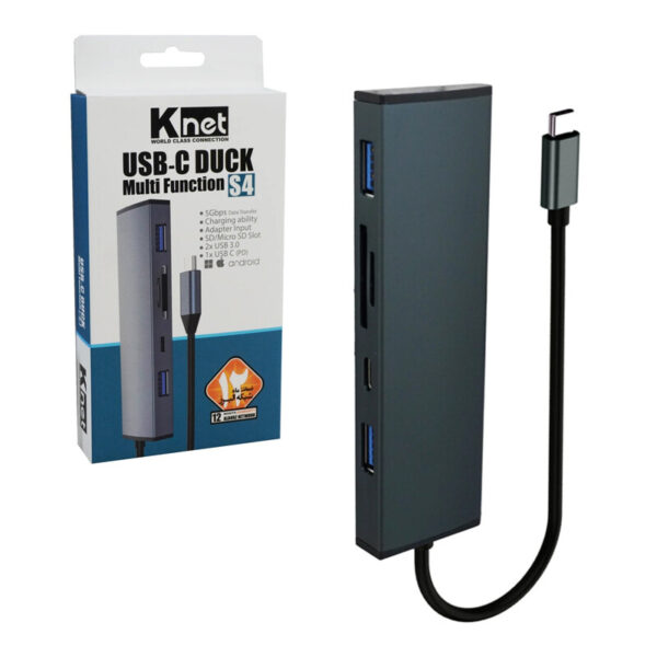هاب 5 پورت Type-C کی نت K-S4