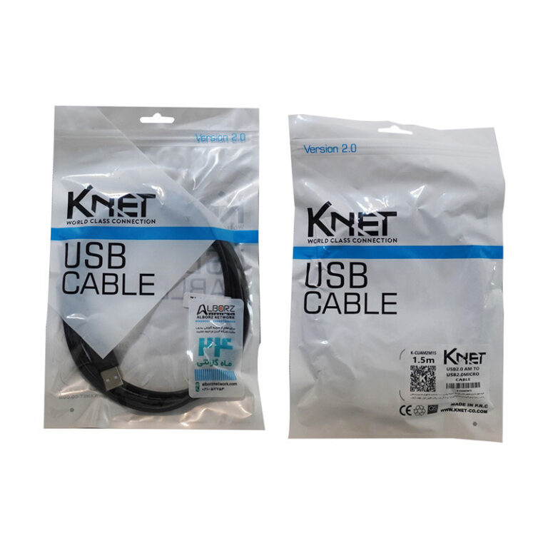 کابل میکرو یو اس بی فست شارژ کی نت K-C25 طول 1.5 متر