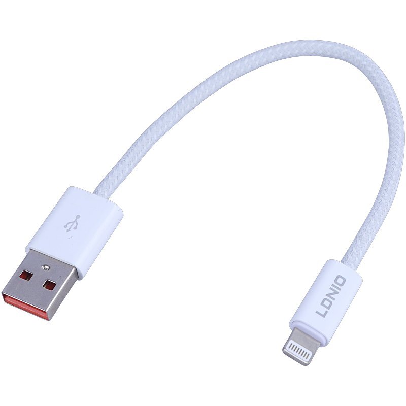 کابل کوتاه لایتنینگ فست شارژ 25 وات الدینیو LS901 طول 20 سانتی متر - تصویر 3