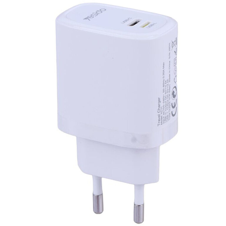 شارژر دیواری 12 وات یسیدو YC71 2.4A + کابل آیفونی