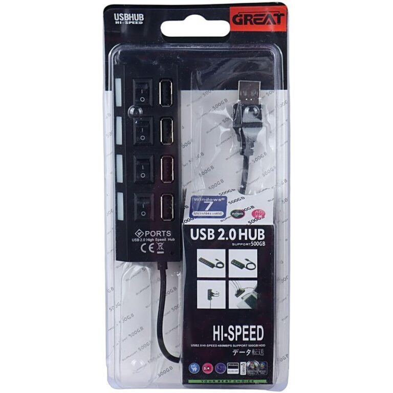 هاب 4 پورت USB 2.0 گریت
