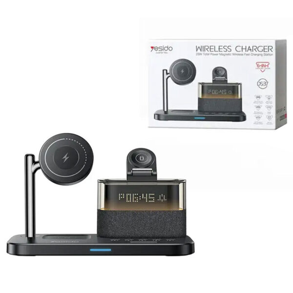 شارژر بی سیم و استند رومیزی Yesido DS37 15W