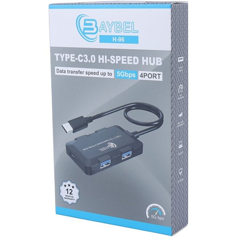 هاب 4 پورت Type-C بایبل H-96