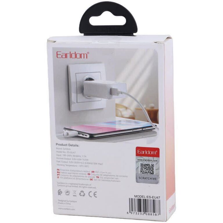 شارژر دیواری 67 وات ارلدام ES-EU47 3.25A + کابل تایپ سی