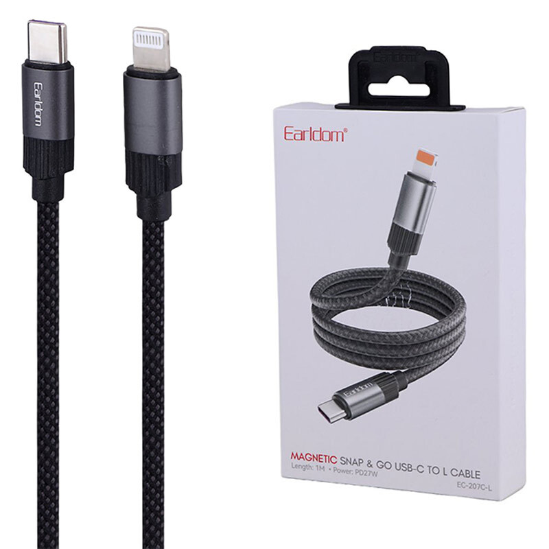 کابل تایپ سی به لایتنینگ فست شارژ 27 وات ارلدام EC-207C-L طول 1 متر