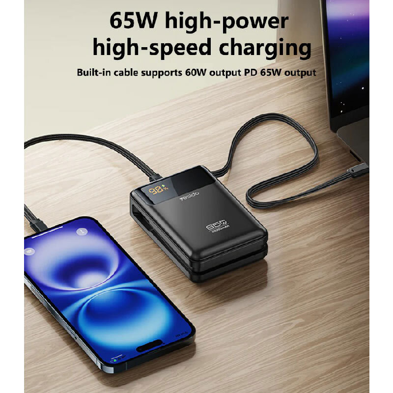پاور بانک فست شارژ یسیدو YP97 PD 65W ظرفیت 20000 میلی آمپر ساعت - تصویر 6