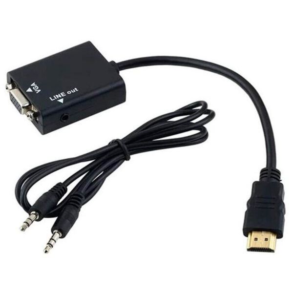 تبدیل HDMI به VGA کی نت K-CO72 + کابل صدا