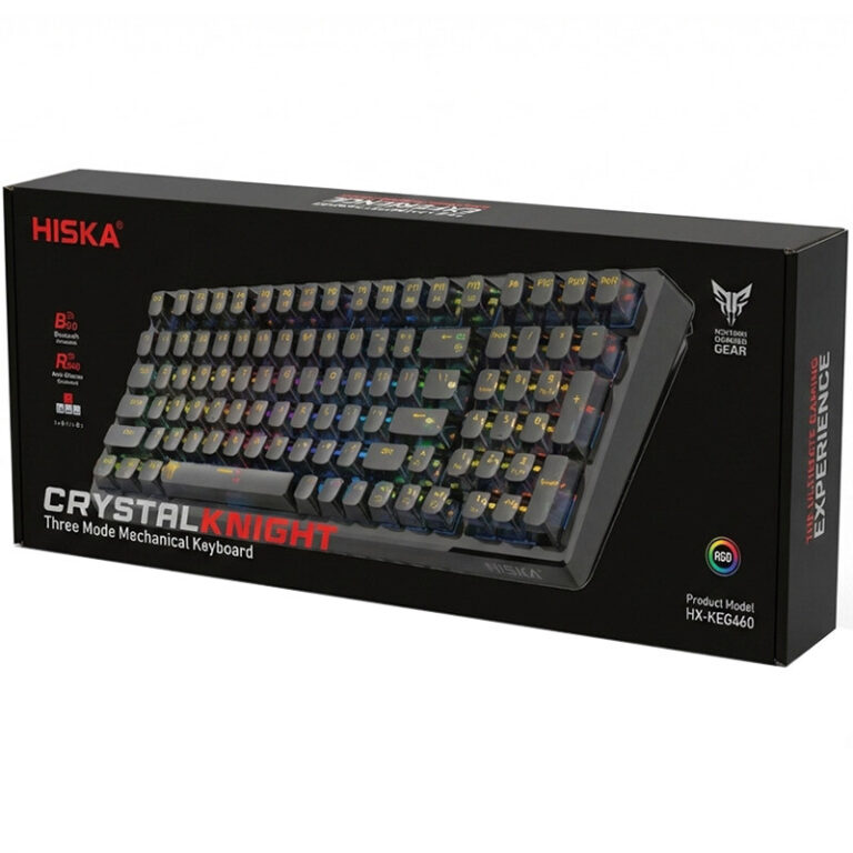 کیبورد بی سیم گیمینگ هیسکا Crystal Knight HX-KEG460