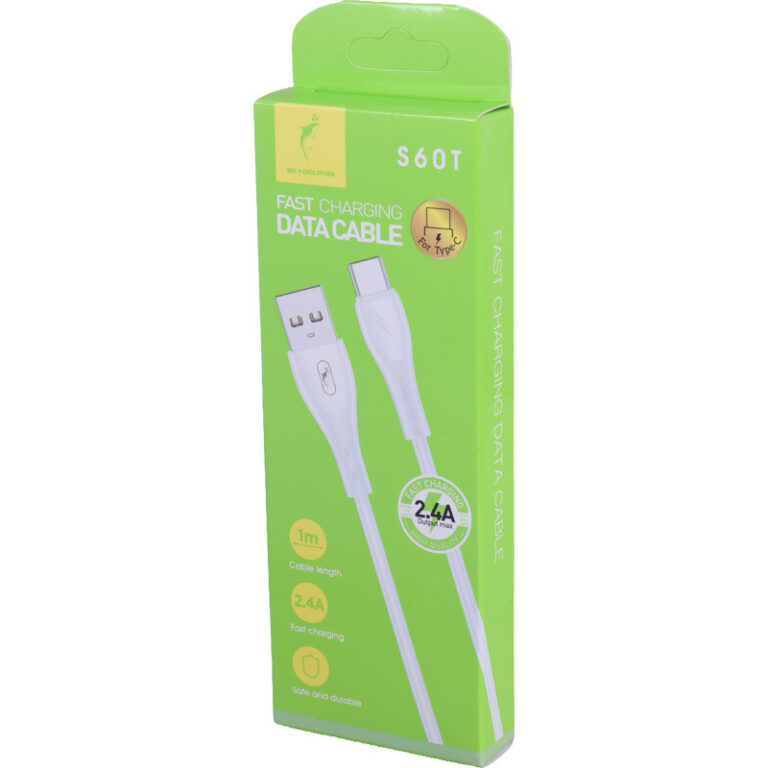 کابل تایپ سی فست شارژ 2.4 آمپر اسکای دلفین S60T طول 1 متر
