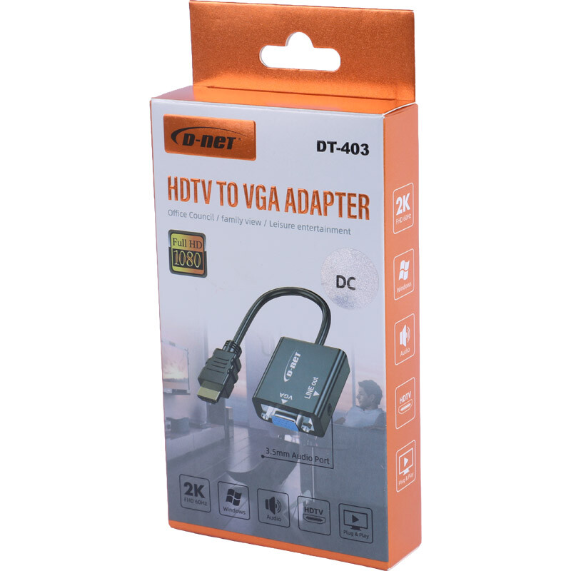 تبدیل HDMI به VGA دی نت DT-403 + کابل Micro USB - تصویر 7