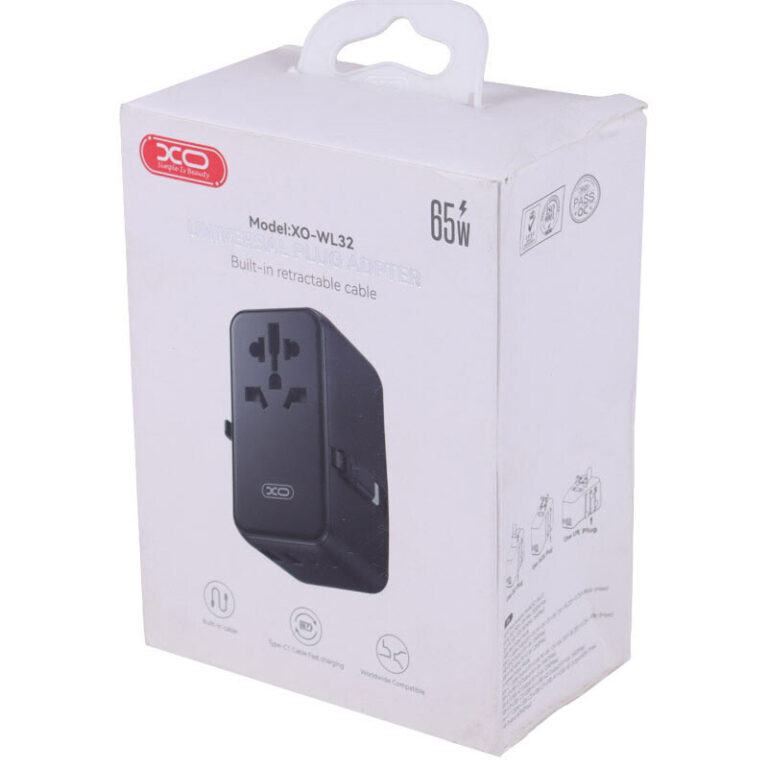 شارژر دیواری سیم وصل 65 وات ایکس او XO-WL32 PD 3.25A پک ضعیف