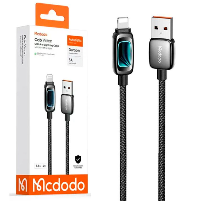 کابل لایتنینگ فست شارژ 3 آمپر مک دودو CA-036 طول 1.2 متر