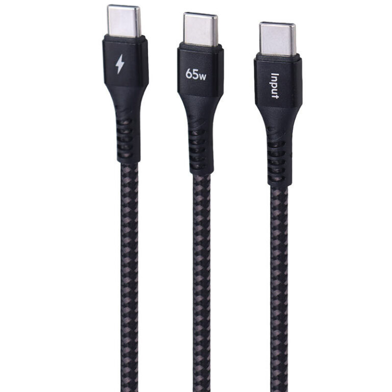 کابل دو سر فست شارژ 65 وات بودی DC210C2C12 طول 1.2 متر