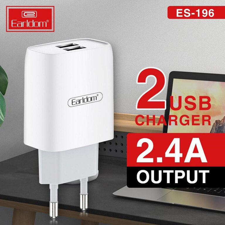 شارژر دیواری ارلدام ES-196 2.4A + کابل Type-C