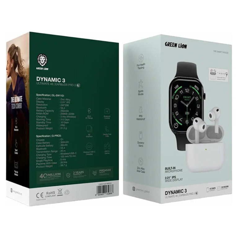 پکیج ساعت هوشمند و هندزفری بلوتوثی گرین لاین Dynamic 3